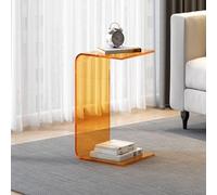 Tavolino da Caffè Laterale in Acrilico Design Moderno, Tavolino da Divano Multifunzionale per Soggiorno, Ingresso, Studio, Ufficio e Sala d'Attesa, Colore C, Dimensione 30*30*65CM(A,30*30*50CM)