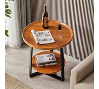 Tavolino da caffè minimalista a doppio strato, decorazione per soggiorno, elegante tavolino da tè con impermeabile, facile da pulire, opzioni di colore, design ecologico, finitura in vernice spray
