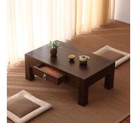 Tavolino da caffè minimalista in legno massello, multifunzionale, rettangolare, per soggiorno, sala da pranzo, seduta sul pavimento