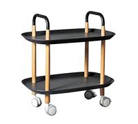 Tavolino da caffè mobile con ripiani e ruote, per soggiorno e divano ad angolo