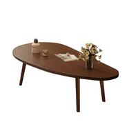 Tavolino da caffè moderno a forma di mango di metà secolo, in legno artificiale ispessito, piano largo, gambe in legno massello, stabile e portante, per mobili da soggiorno (100 x 50 x 40 cm)