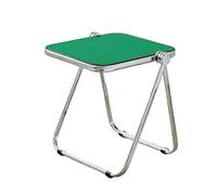 Tavolino da caffè moderno con supporto contenitore centrale for soggiorno, divano laterale pieghevole in acrilico, comodino, struttura in metallo for snack, verde trasparente, piccolo, design leggero,