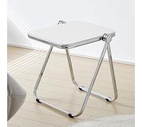 Tavolino da caffè moderno con supporto contenitore centrale for soggiorno, divano laterale pieghevole in acrilico, comodino, struttura in metallo for snack, verde trasparente, piccolo, design leggero,