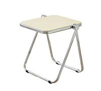 Tavolino da caffè moderno con supporto contenitore centrale for soggiorno, divano laterale pieghevole in acrilico, comodino, struttura in metallo for snack, verde trasparente, piccolo, design leggero,