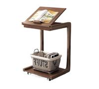 Tavolino da caffè moderno in legno con supporto contenitore, tavolini centrali for soggiorno con ripiano laterale for soggiorno, camera da letto, ufficio, comodino con libreria, divano multifunzionale