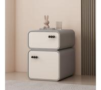 Tavolino da caffè moderno in pelle PU con legno massello e 2 Der Sto per Smals non richiede montaggio Bei 35 x 40 x 50 cm