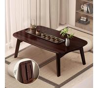 Tavolino da caffè Pieghevole Giapponese in bambù - Tavolo Portatile per sedersi a Terra, 31,5"L x 15,7" W x 14,1" H, Noce - Mobile Giapponese Ideale per spazi accoglienti