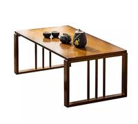 Tavolino da caffè pieghevole in bambù portatile, stile fattoria, tavolo basso da pavimento, design giapponese Kotatsu, tavolo da pranzo e tè per piccoli spazi
