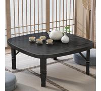 Tavolino da caffè pieghevole in legno giapponese, tavolino da tè basso portatile per sedersi a pavimento, tavolo da picnic e da pranzo per soggiorno e uso esterno (70 x 35 cm)