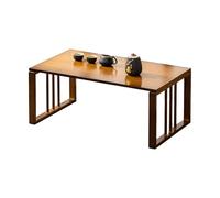 Tavolino da caffè pieghevole in stile rustico giapponese, in legno massiccio, per soggiorno, finestra a golfo, 60 x 42 x 33 cm, design retrò salvaspazio