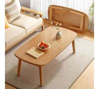 Tavolino da caffè pieghevole portatile rettangolare piccolo, tavolo basso da pavimento, piccolo spazio minimalista giapponese, sala tatami per camera da letto, soggiorno, balcone, nessun montaggio