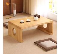 Tavolino da caffè pieghevole portatile, tavolo basso con cuscini e tovaglia, ideale per sedersi sul pavimento, tavolo da pranzo, colore legno 60 x 40 x 30 cm