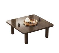 Tavolino da caffè pieghevole quadrato in bambù, tavolino basso portatile moderno della metà del secolo per soggiorno, perfetto come tavolo da salotto o piccola scrivania per laptop