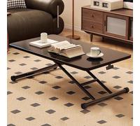 Tavolino da caffè pieghevole retrò sollevabile spesso tavolino mobile multicolore facile da riporre design stabile 90/100/120 cm 100 x 60 cm nero