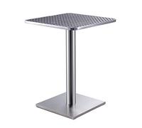 Tavolino da caffè quadrato, in acciaio inox, per esterni, per esposizioni casual, bar, reception, caffetteria, negozio di tè al latte (60 cm)