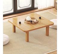 Tavolino da caffè quadrato pieghevole in bambù, design versatile, elegante decorazione per interni, perfetto per qualsiasi spazio, 50 x 50 x 37 cm, finitura in legno, ideale per soggiorno e ufficio