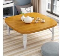 Tavolino da caffè quadrato pieghevole salvaspazio in stile giapponese,tavolo basso,tavolo studio,piccola scrivania per Tatami seduto sul pavimento Camera letto Finest Bamboo Grain 60x60cm/23.6*23.6in