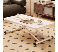 Tavolino da caffè retrò pieghevole ispessito sollevabile tavolo multicolore mobile tavolino facile da riporre design stabile 90/100/120 cm 90 x 60 cm bianco