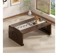 Tavolino da caffè rettangolare pieghevole giapponese, tavolino da tè retrò per stanze tatami, design a gambe basse per spazi abitativi compatti