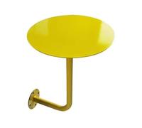 Tavolino da caffè rotondo a forma di L, da parete, per negozi di tè al latte, caffetterie, fast food, colore giallo, 40 cm, design salvaspazio, decorazione elegante