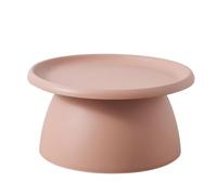 Tavolino da caffè rotondo con colonne, design nordico a forma di fungo, piccolo tavolino in plastica per balcone e soggiorno, semplice mini tavolino da caffè per arredamento elegante per la casa