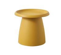 Tavolino da caffè rotondo in stile nordico, 50,8 cm, con piedistallo in plastica, per balcone e soggiorno, design a fungo, piccolo tavolino moderno ed elegante
