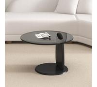 Tavolino da caffè rotondo in vetro per soggiorno, tavolo in vetro temperato, design minimalista di lusso, tavolino da tè rotondo moderno, perfetto per piccoli appartamenti, decorazioni per la casa