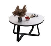 Tavolino da caffè rotondo nordico semplice tavolo da tè creativo rock + tavolino laterale in metallo 50 cm per soggiorno e balcone mobili moderni (colore: B)