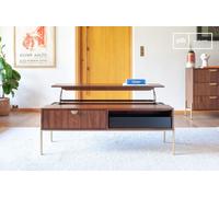 Tavolino da caffè sollevabile in legno scuro Aurora