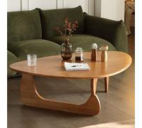 Tavolino da caffè, stile moderno di metà secolo, in legno massello, stile astratto, tavolino da tè basso e minimalista, per soggiorno