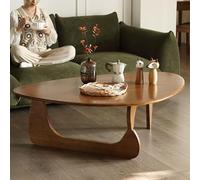 Tavolino da caffè, stile moderno di metà secolo, in legno massello, stile astratto, tavolino da tè basso e minimalista, per soggiorno