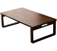 Tavolino da caffè Tatami in legno massiccio - Tavolo basso pieghevole per balcone e finestra a golfo - Scrivania per computer e tavolo da tè in stile giapponese - Design compatto per piccoli spazi
