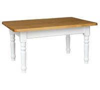 Tavolino da caffè TAVOLINO LEGNO DI PINO MASSELLO bianco miele stile...