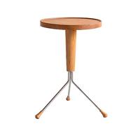 Tavolino da caffè Tavolino rotondo piccolo per piccoli spazi, tavolino in legno con gambe in metallo, tavolino per divano, tavolino per soggiorno, ingresso, camera da letto Me