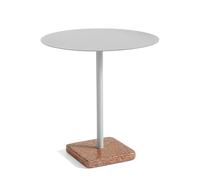 Tavolino da Caffè Terrazzo Outdoor Ø70 Sky Grey/ Rosso Terrazzo