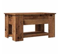vidaXL Tavolino da Salotto Legno Antico 79x49x41 cm Legno Multistrato, tavolino da Salotto con Ascensore, tavolino da Salotto, Tavolo da Divano