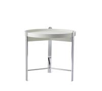 Tavolino da Caffè Warm Nordic Compose Ø50 Bianco Cromo