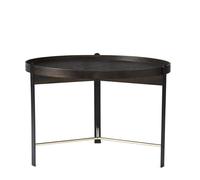 Tavolino da Caffè Warm Nordic Compose Ø70 Rovere Affumicato/ Ottone/ Nero