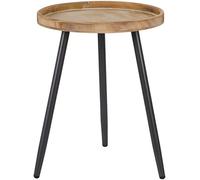 Tavolino da Cocktail Rustico Tavolino da caffè Rotondo in Legno a 3 Gambe caffè Rotondo Stile Wabi-sabi Americano in Stile Giapponese Basso in Legno Naturale,N (Size:16L x 16W x 20H)