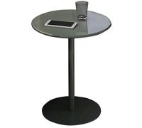 Tavolino da cocktail semplice rotondo alto con base in metallo, multifunzionale, laterale, comodino, stile caffè, per soggiorno, ristorante e bistrot, verde (60 x 72 cm)