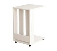 Tavolino da divano 37x45x67 cm Edi porta pc e riviste bianco