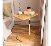 Tavolino da divano a forma di C, regolabile in altezza, con parte superiore girevole a 360° e base antiscivolo, per divano, tavolino da caffè, scrivania per laptop per soggiorno e camera da letto