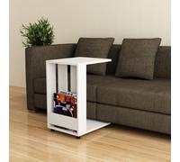 Tavolino da divano Edi porta pc e riviste bianco