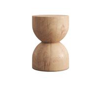 Tavolino da divano in legno massello, tavolino e sgabello per ceppo d'albero per interni ed esterni, forma a clessidra, adatto per soggiorno e base decorativa da giardino Natural 32*42cm/12.6*16.5in