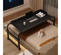 Tavolino Da Divano Per Pc,Tavolo A Croce Mobile Tavolo Da Letto Mobile Regolabile In Altezza Con Ruote Generico Tavolino Da Letto Regolabile(Color:Nero)