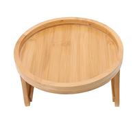 Tavolino da Divano, Tavolino da Divano con Struttura in Legno Dal Design Rotondo, Vassoio con Clip Sul Bracciolo, Vassoio Pieghevole per Divano, Vassoio con Clip per Divano,