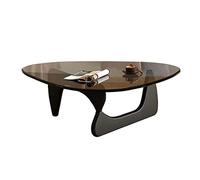 Tavolino da Divano, Tavolino da Salotto in Vetro da Salotto, Staffa in Legno Massello Tavolino da Seduta Creativa, Tavolo da Svago Minimalista Irregolare (Color : E, Size : 91X65X40CM)