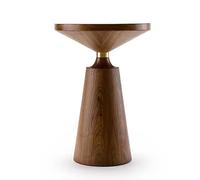 Tavolino da Divano Tavolino in legno massello, tavolino rotondo rotondo for soggiorno, tavolino da caffè moderno for decorazioni for la casa, completamente assemblato, 13,7'' x 22'' Tavolino da Salott