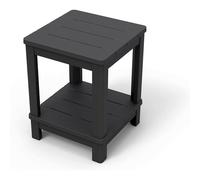 Tavolino da Esterno Keter Deluxe con Doppio Ripiano 40 x 40 cm