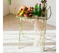 Tavolino da esterno, tavolino da patio per tutte le stagioni Tavolo da portico Tavolo da bistrò da esterno Tavolino da esterno Tavolo da picnic pieghevole per giardino Cortile a bordo piscina